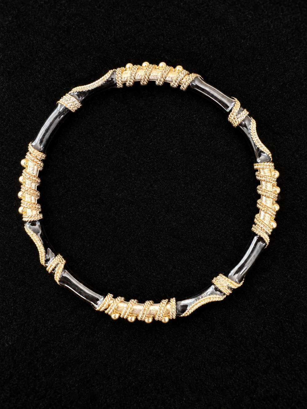 ⚜️ Two-Tone Bangle | Silver & Gold Rope Wrap | Stretch Bracelet 💗